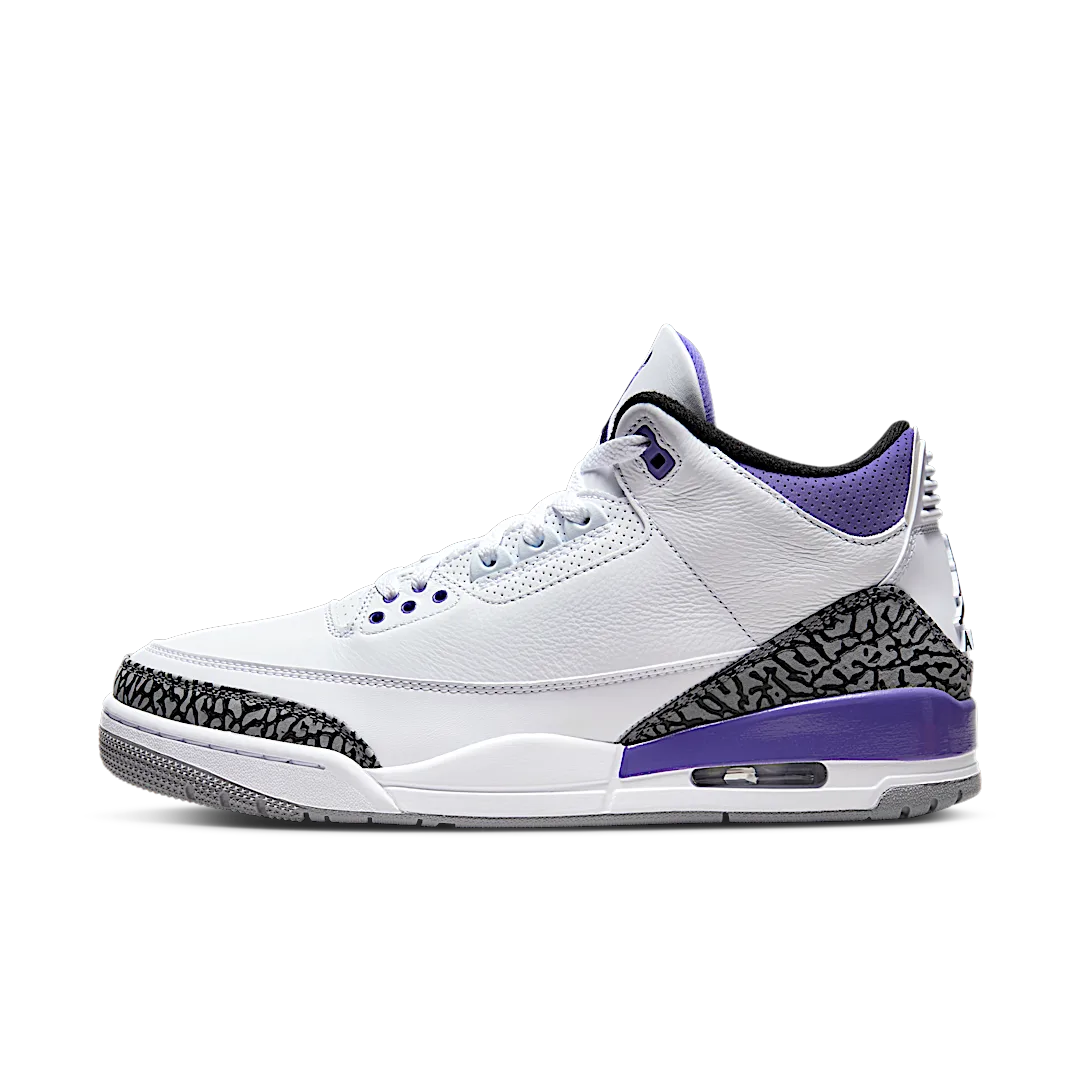 Air Jordan 3 Retro Dark Iris, White/Black/Dark Iris/Cement Grey (CT8532-105)