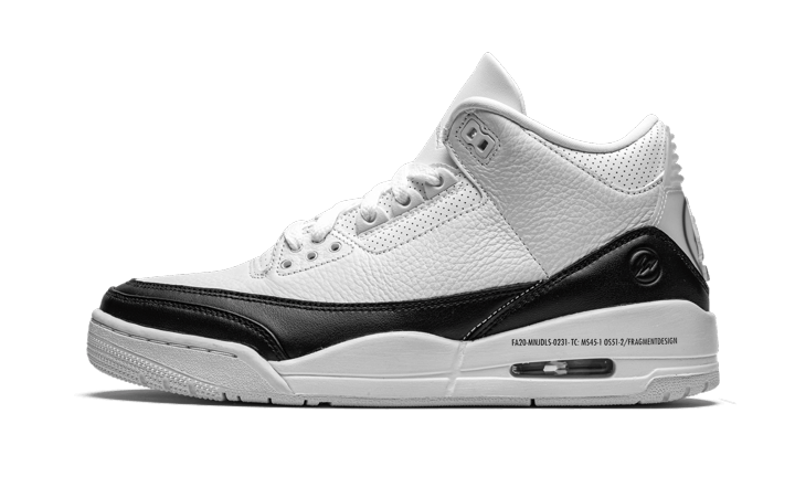 Air Jordan 3 Retro Fragment, White/White-Black (DA3595-100)