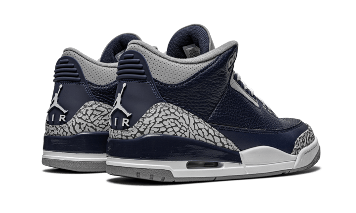 Air Jordan 3 Retro Georgetown (2021), Midnight Navy/Cement Grey-White (CT8532-401 / 398614-401)