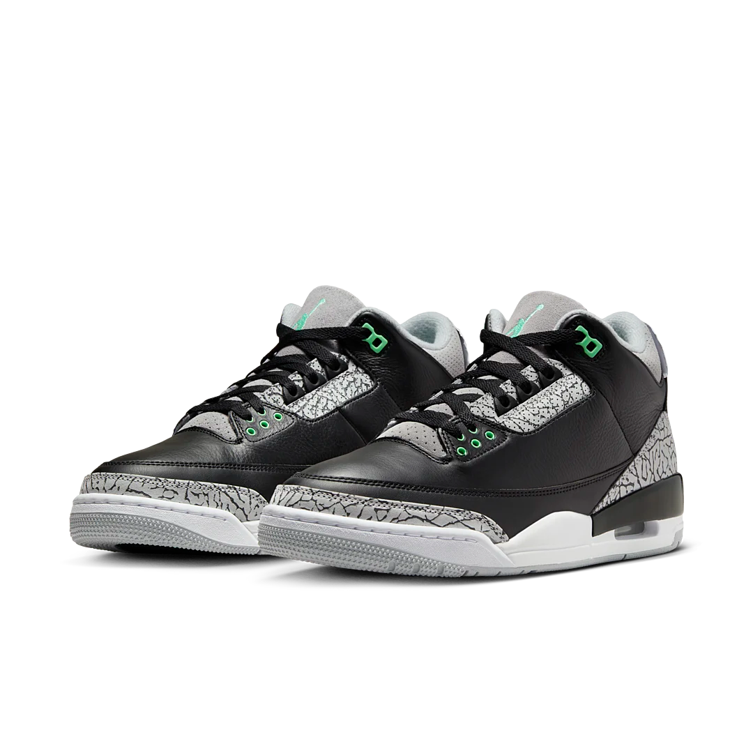 Air Jordan 3 Retro Green Glow, Black/Green Glow/Wolf Grey/White (CT8532-031)