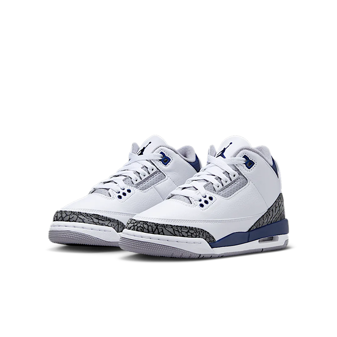 Air Jordan 3 Retro Midnight Navy, White/Midnight Navy/Cement Grey/Black (DM0967-140)