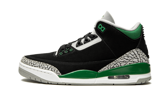 Air Jordan 3 Retro Pine Green, Black/Silver/White/Pine Green (CT8532-030 / 398614-030)