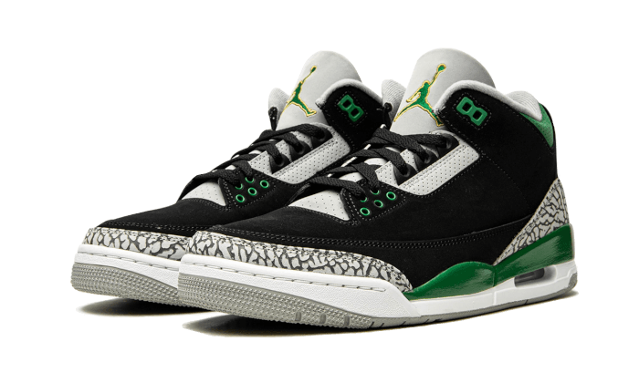 Air Jordan 3 Retro Pine Green, Black/Silver/White/Pine Green (CT8532-030 / 398614-030)