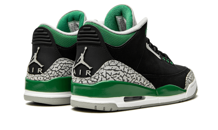 Air Jordan 3 Retro Pine Green, Black/Silver/White/Pine Green (CT8532-030 / 398614-030)