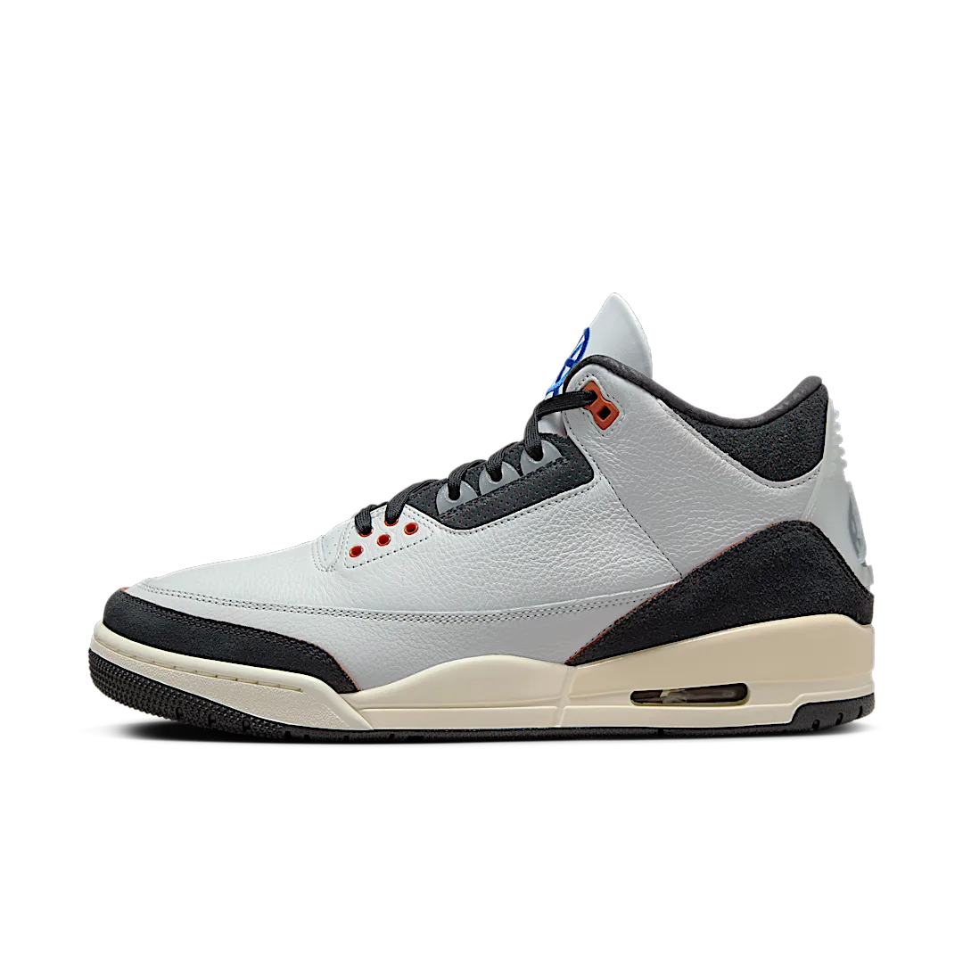 Air Jordan 3 Retro Quai 54 (2024), Summit White/Off Noir/Game Royal/Burnt Sunrise/Sail (FZ5649-100)