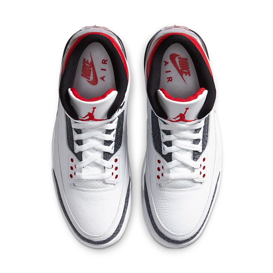 Air Jordan 3 Retro SE Fire Red Denim (2020), White/Black-Fire Red (CZ6431-100)