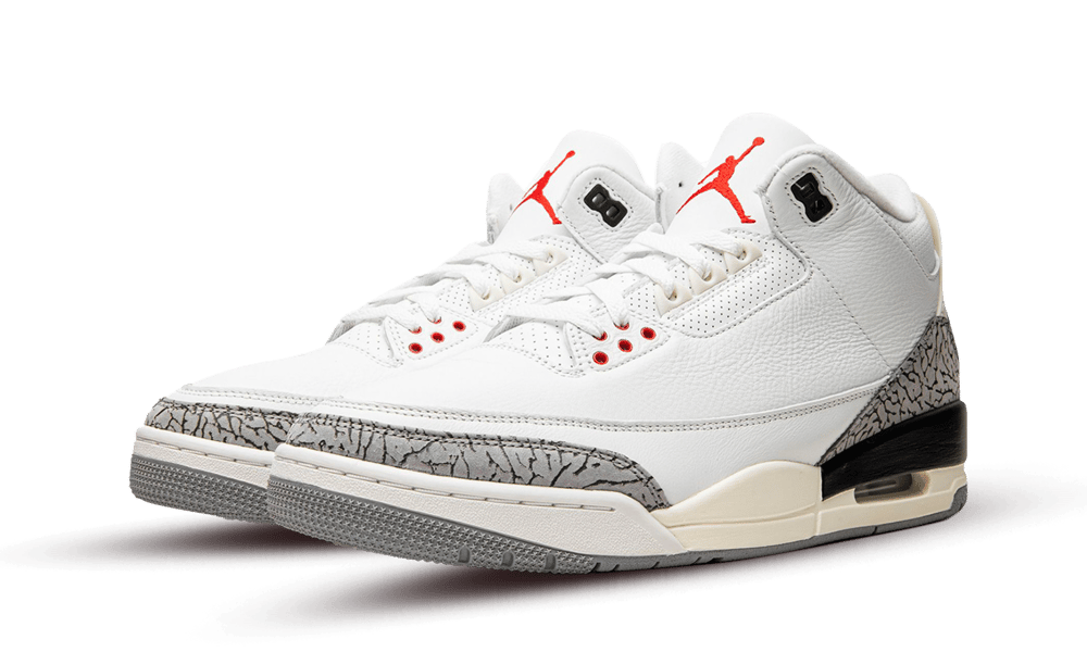 Air Jordan 3 Retro White Cement Reimagined, Summit White/Fire Red/Black/Cement Grey (DN3707-100 / DM0967-100)