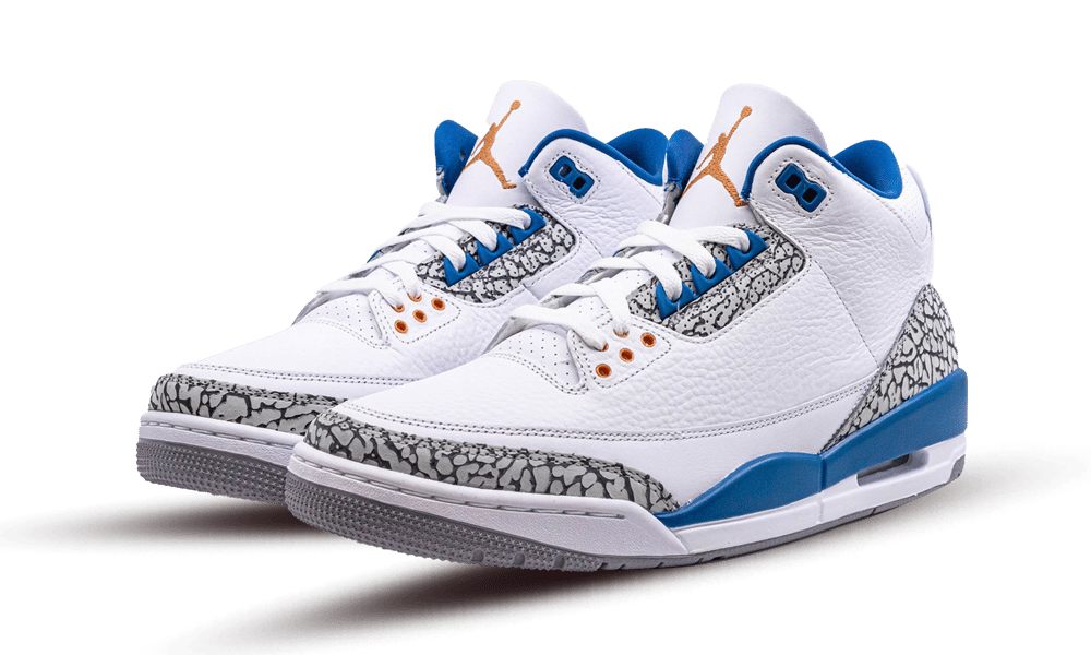 Air Jordan 3 Retro Wizards, White/True Blue/Metallic Copper/Cement Grey (CT8532-148 / DM0967-148)