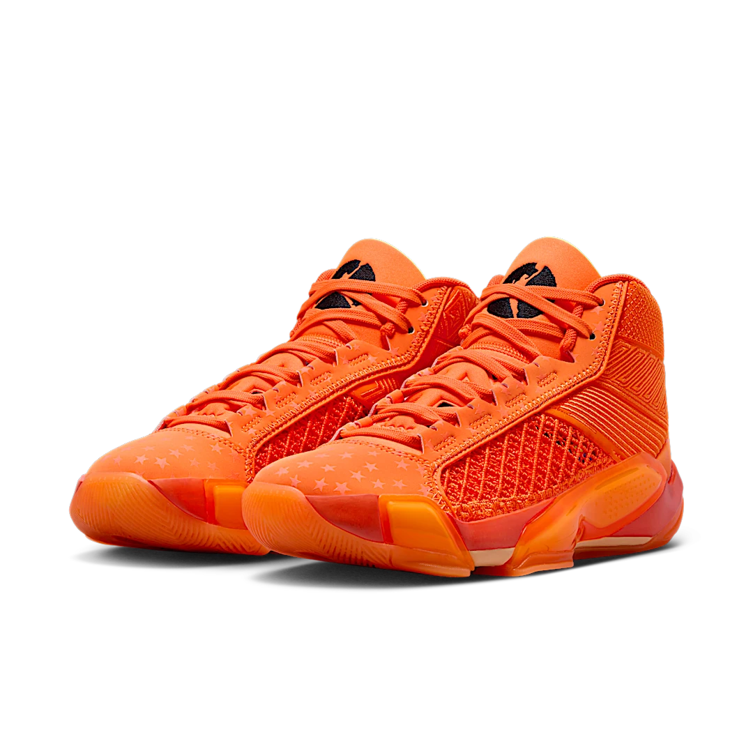 Air Jordan 38 WNBA Center Star, Cone/Black/Brilliant Orange/Melon Tint (FQ9008-800)