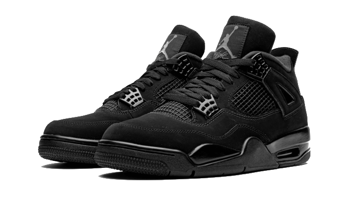 Air Jordan 4 Retro Black Cat (2020), Black/Black-Light Graphite (CU1110-010 / 408452-010)