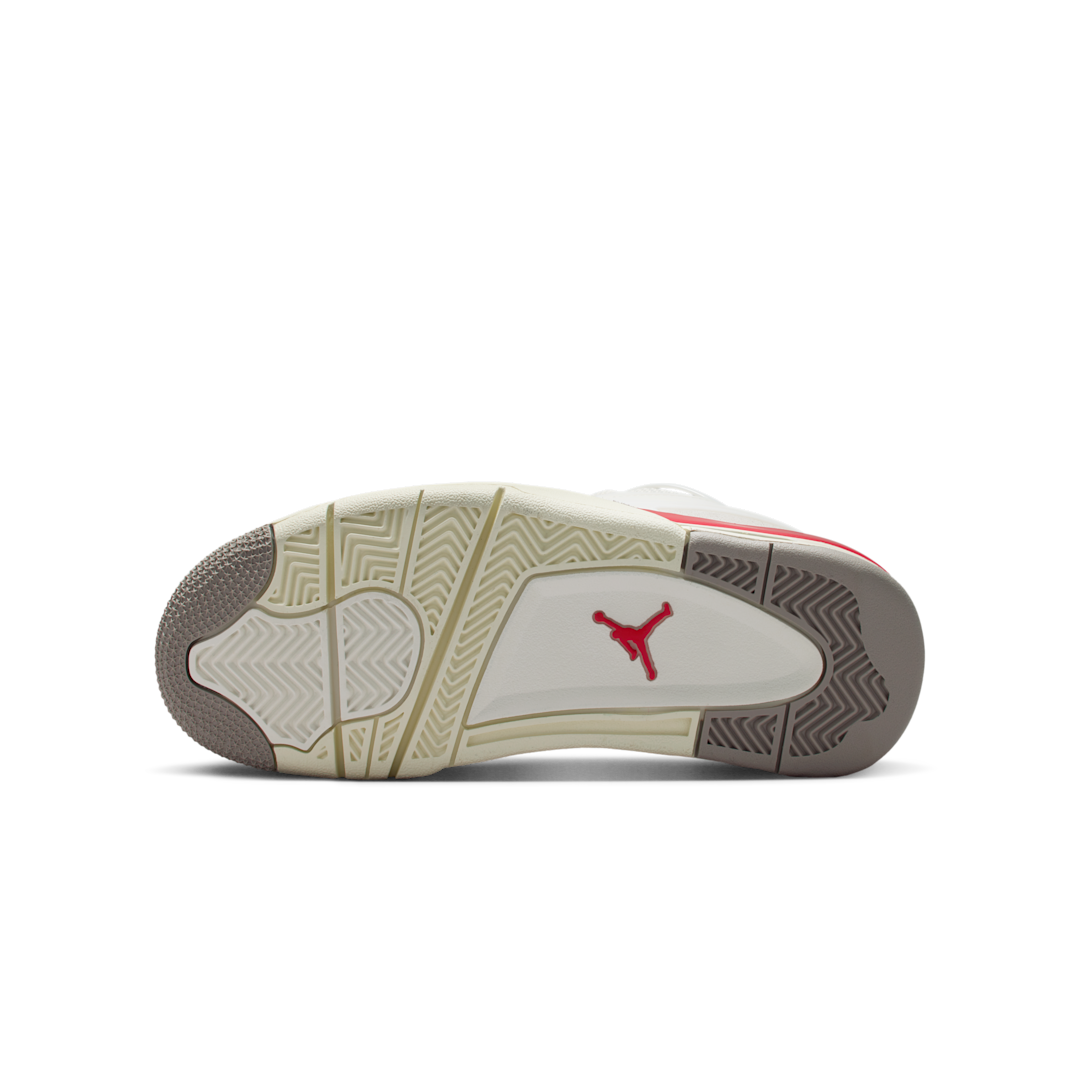 Air Jordan 4 RM Fire Red, Sail/College Grey/Coconut Milk/Fire Red (IH7458-100)