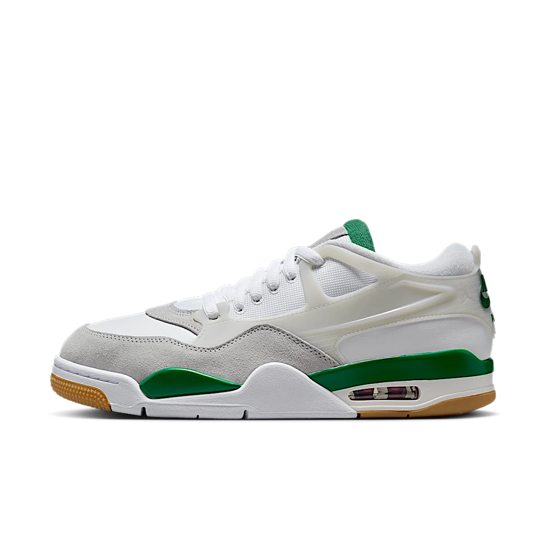 Air Jordan 4 RM Pine Green, White/Pine Green-Neutral Grey-Wolf Grey-Varsity Red-Gum Dark Brown (FQ7939-103)