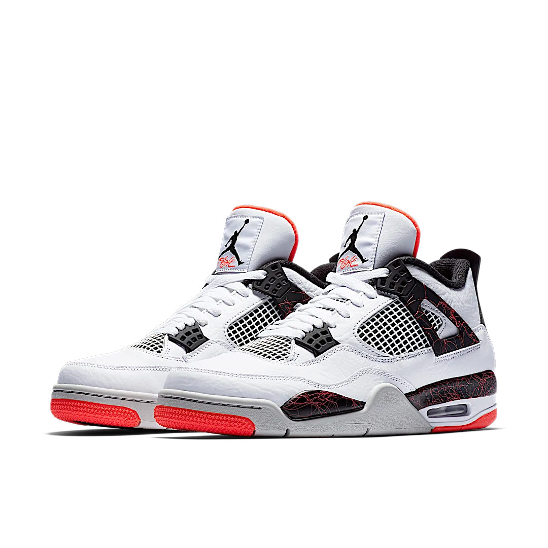 Air Jordan 4 Retro Flight Nostalgia, White/Black-Bright Crimson-Pale Citron (308497-116)