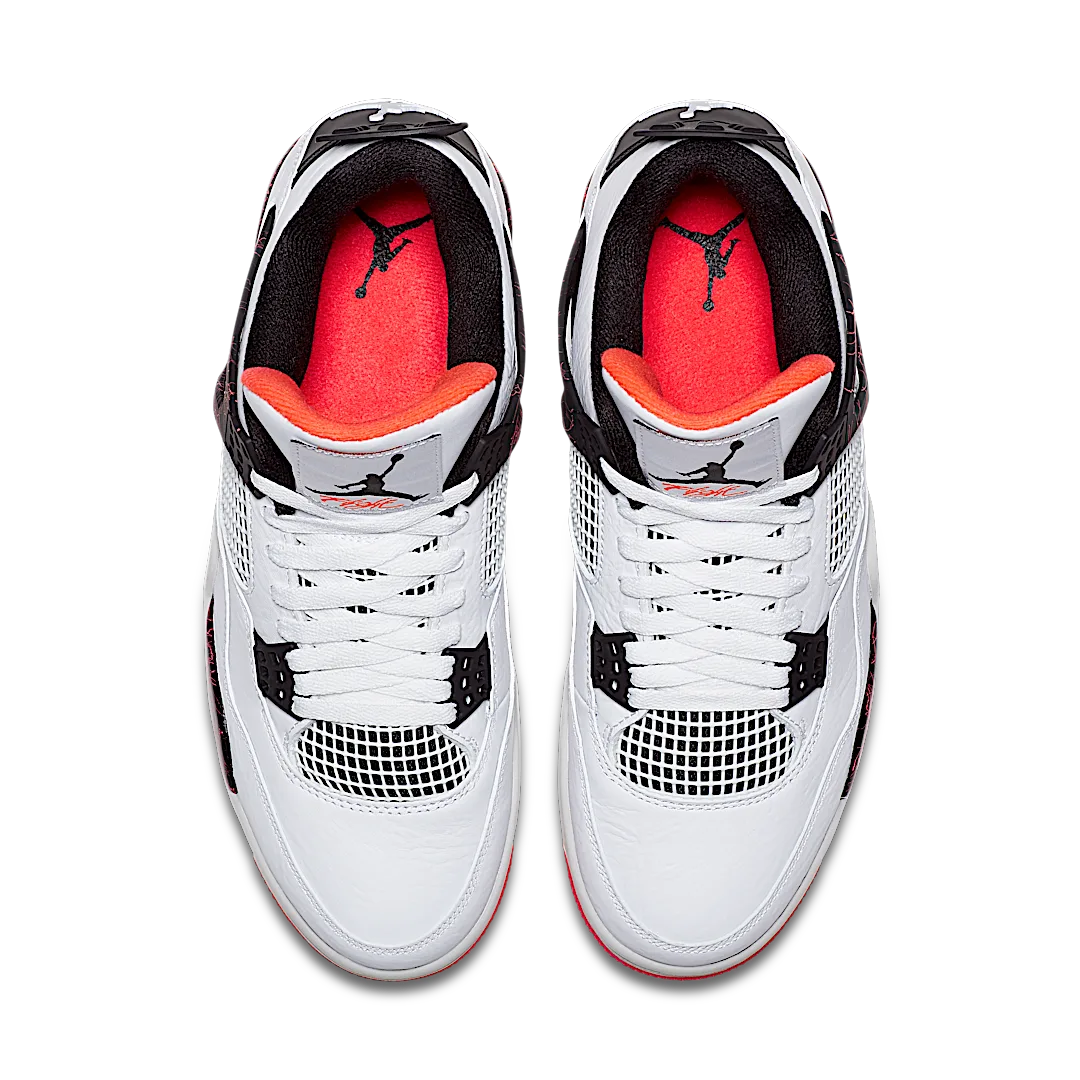 Air Jordan 4 Retro Flight Nostalgia, White/Black-Bright Crimson-Pale Citron (308497-116)