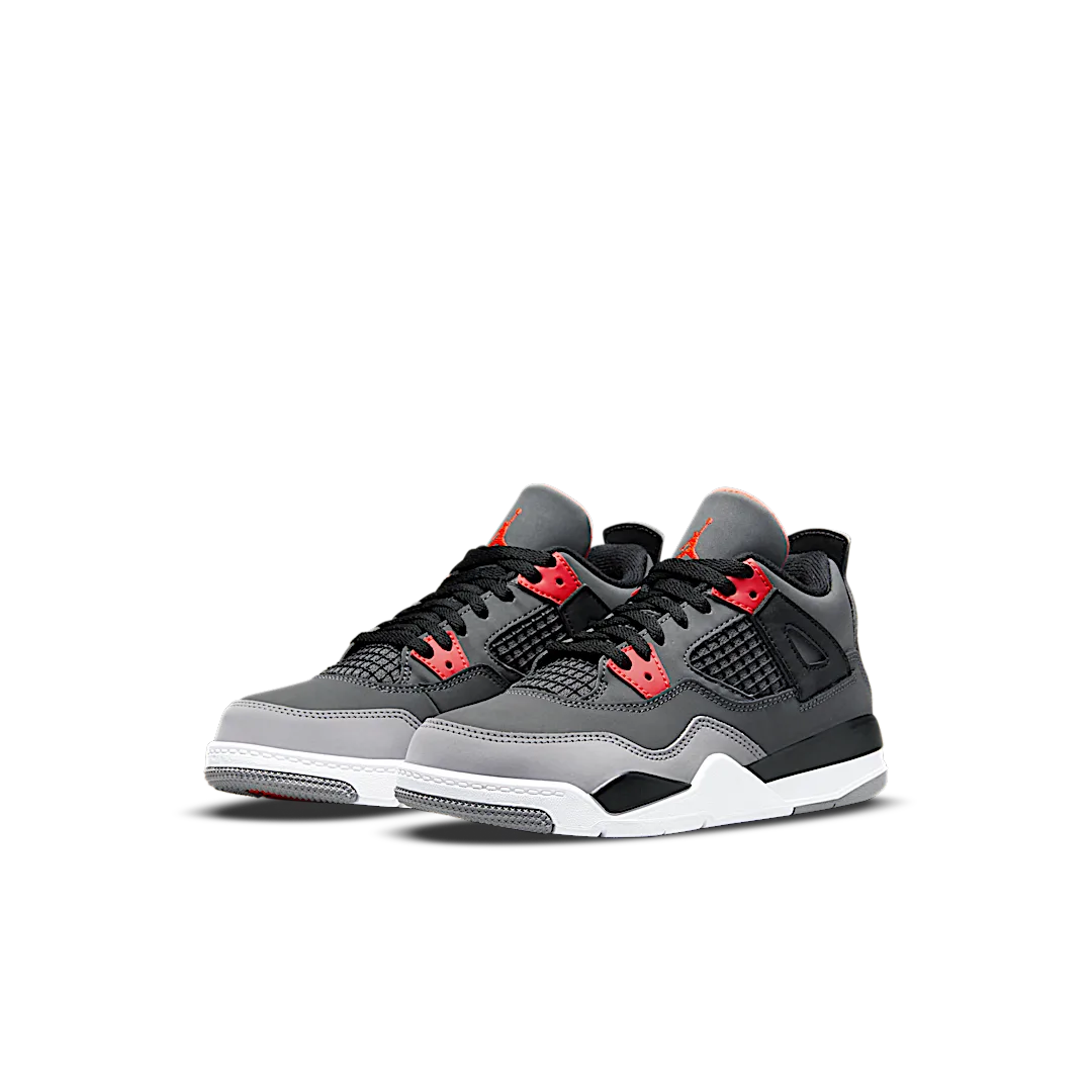 Air Jordan 4 Retro Infrared (PS), Dark Grey/Infrared 23-Black-Cement Grey (BQ7669-061)