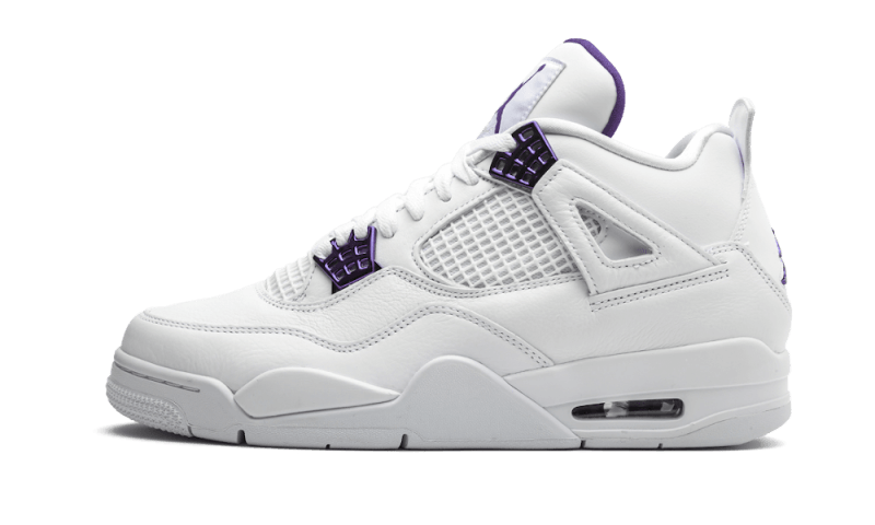 Air Jordan 4 Retro Metallic Purple, White/Metallic Silver-Court Purple (CT8527-115 / 408452-115)