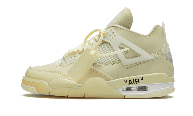 Air Jordan 4 Retro Off-White Sail, Sail/Muslin-White-Black (CV9388-100)