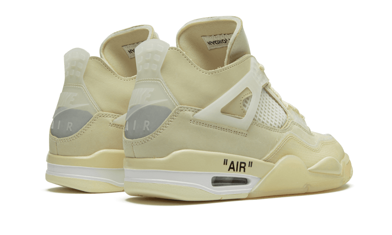 Air Jordan 4 Retro Off-White Sail, Sail/Muslin-White-Black (CV9388-100)