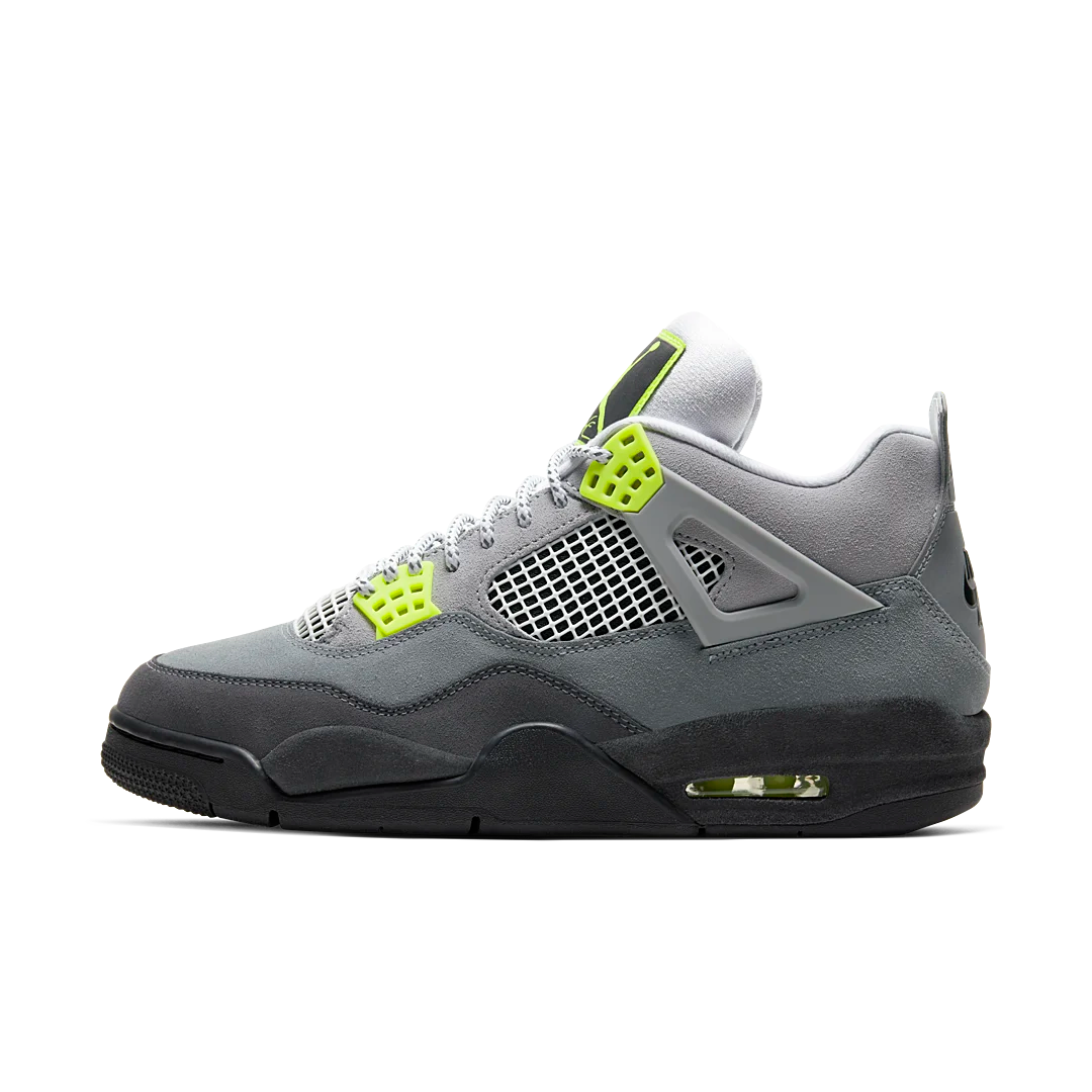 Air Jordan 4 Retro SE 95 Neon, Cool Grey/Volt-Wolf Grey-Anthracite (CT5342-007)