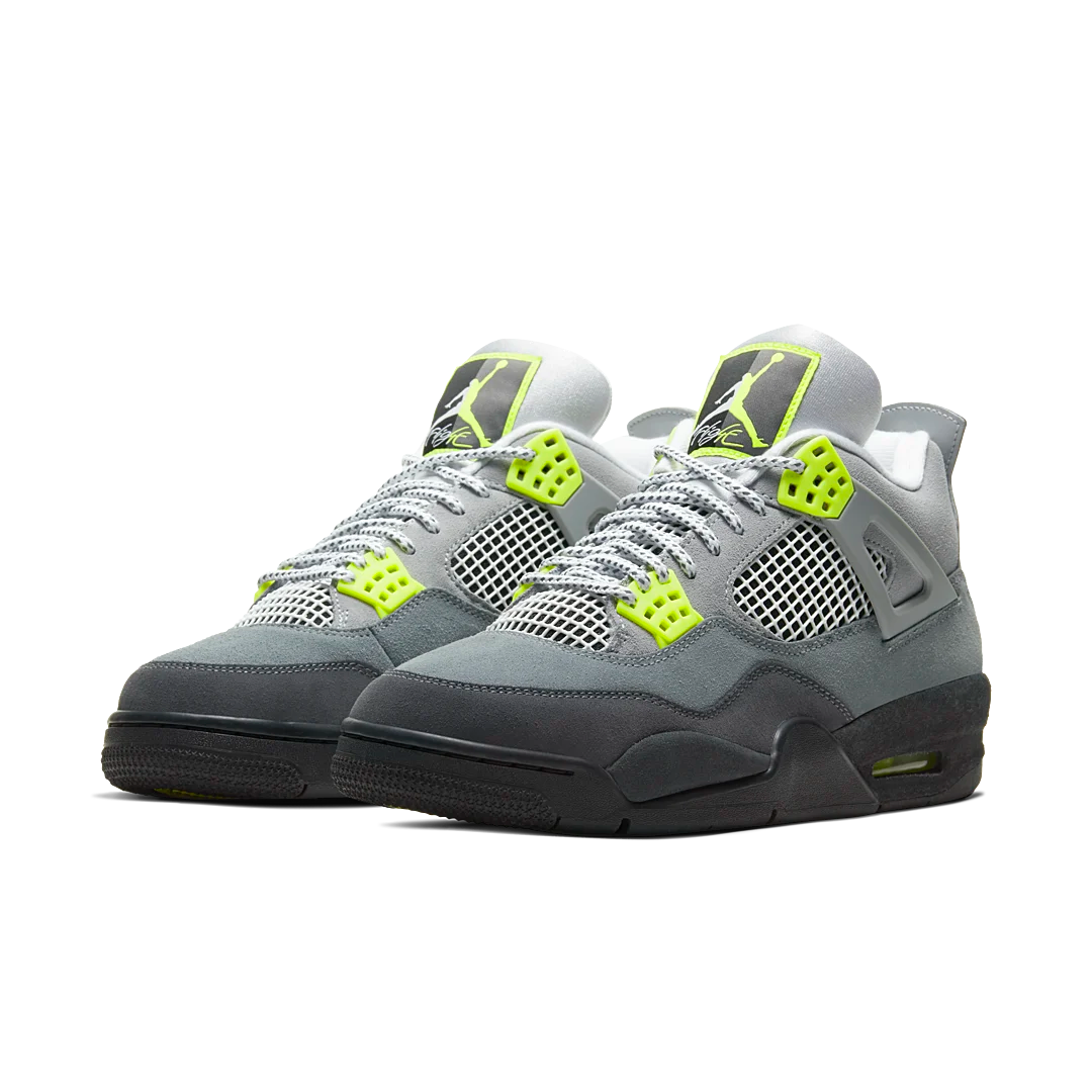 Air Jordan 4 Retro SE 95 Neon, Cool Grey/Volt-Wolf Grey-Anthracite (CT5342-007)