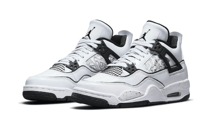 Air Jordan 4 Retro SE DIY, White/Black-Volt (DC4101-100)