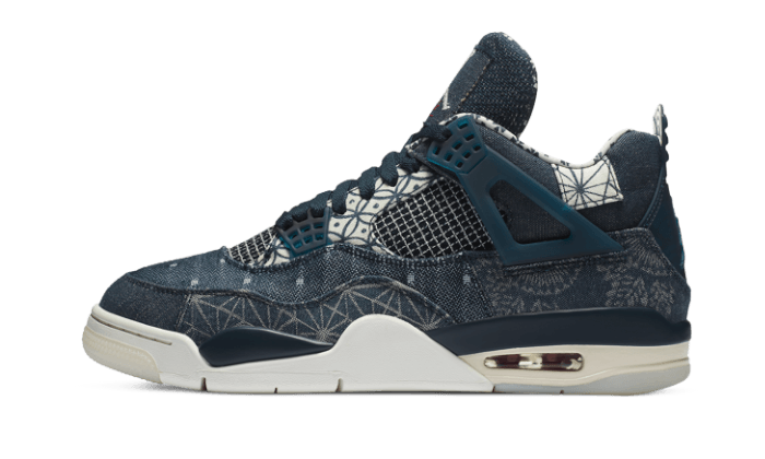 Air Jordan 4 Retro SE Sashiko, Deep Ocean/Sail-Cement Grey-Fire Red (CW0898-400)