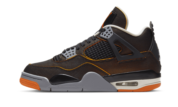 Air Jordan 4 Retro Starfish, Sail/Black-Starfish-Light Smoke Grey (CW7183-100)