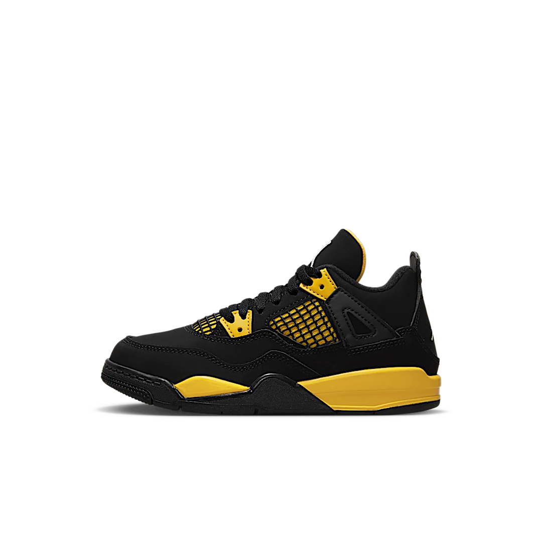 Air Jordan 4 Retro Thunder (2023) (PS), Black/Tour Yellow (BQ7669-017)