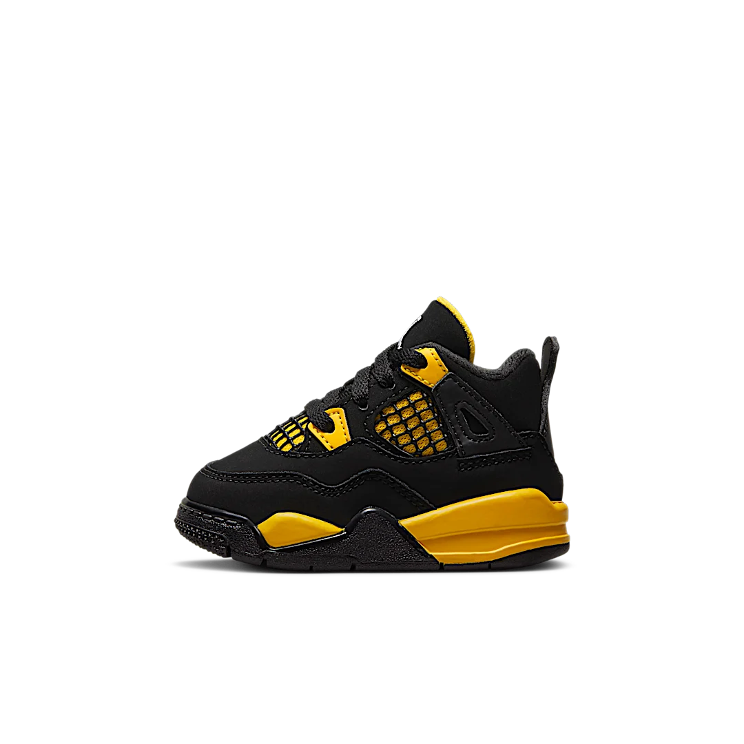 Air Jordan 4 Retro Thunder (2023) (TD), Black/Tour Yellow (BQ7670-017)