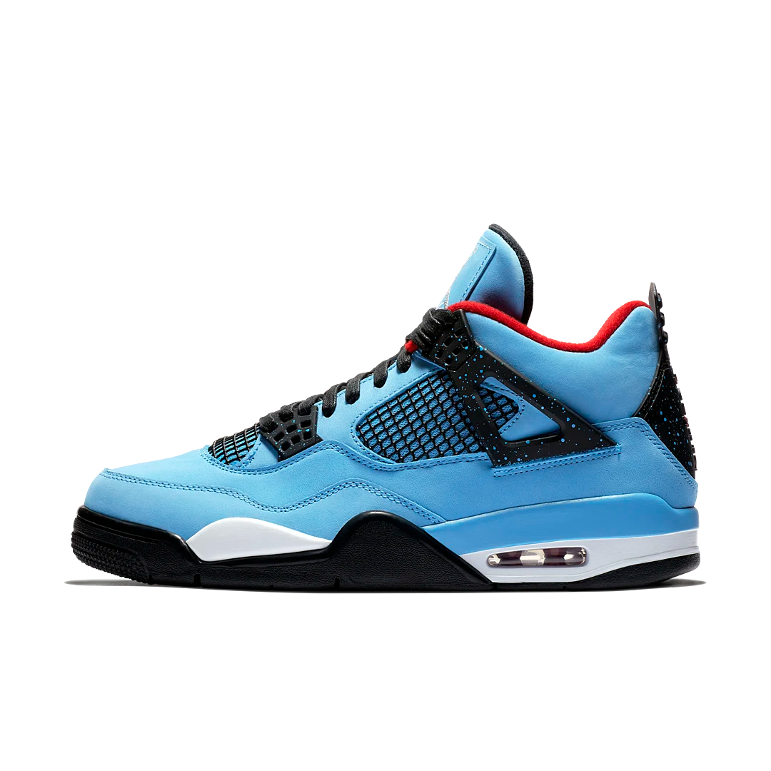 Air Jordan 4 Retro Travis Scott Cactus Jack, University Blue/Black-Varsity Red (308497-406)