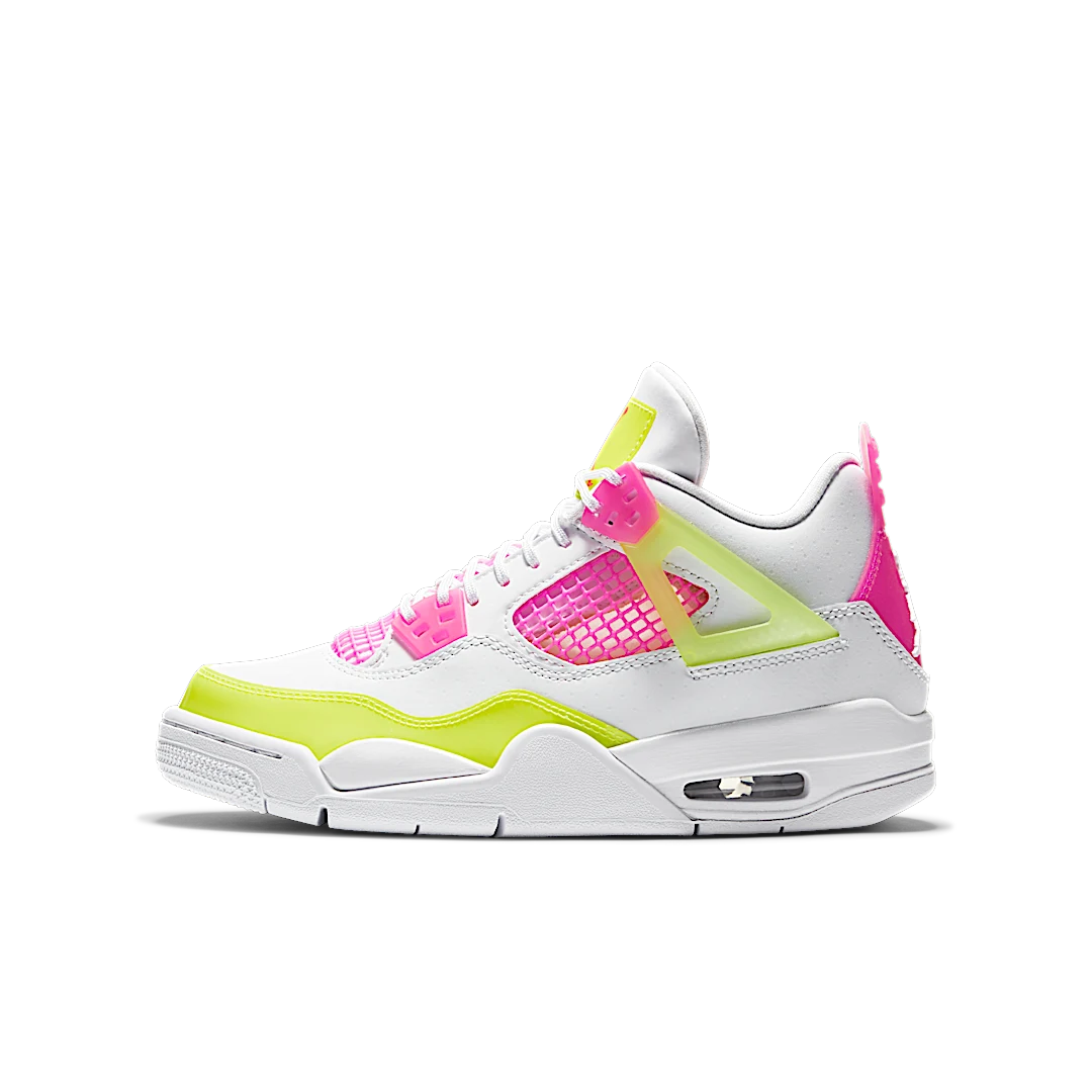 Air Jordan 4 Retro White Lemon Pink, White/Lemon Venom-Pink Blast (CV7808-100)