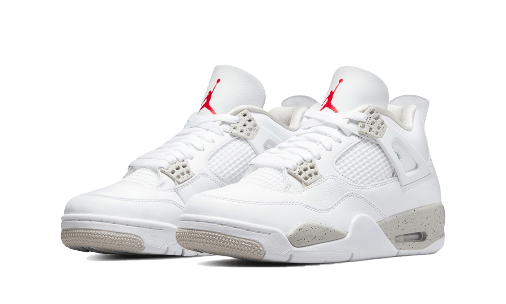 Air Jordan 4 Retro White Oreo (2021), White/Tech Grey-Black-Fire Red (CT8527-100 / DJ4699-100)