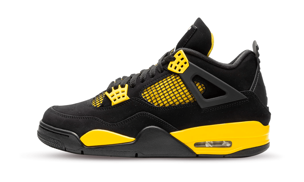 Air Jordan 4 Retro Thunder (2023), Black/Tour Yellow (DH6927-017 / 408452-017)