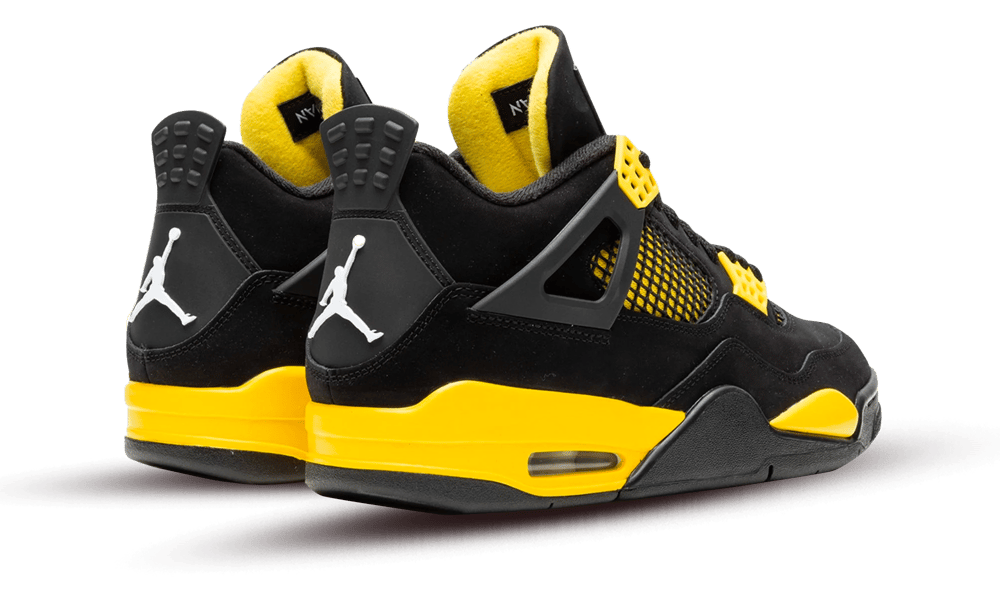 Air Jordan 4 Retro Thunder (2023), Black/Tour Yellow (DH6927-017 / 408452-017)