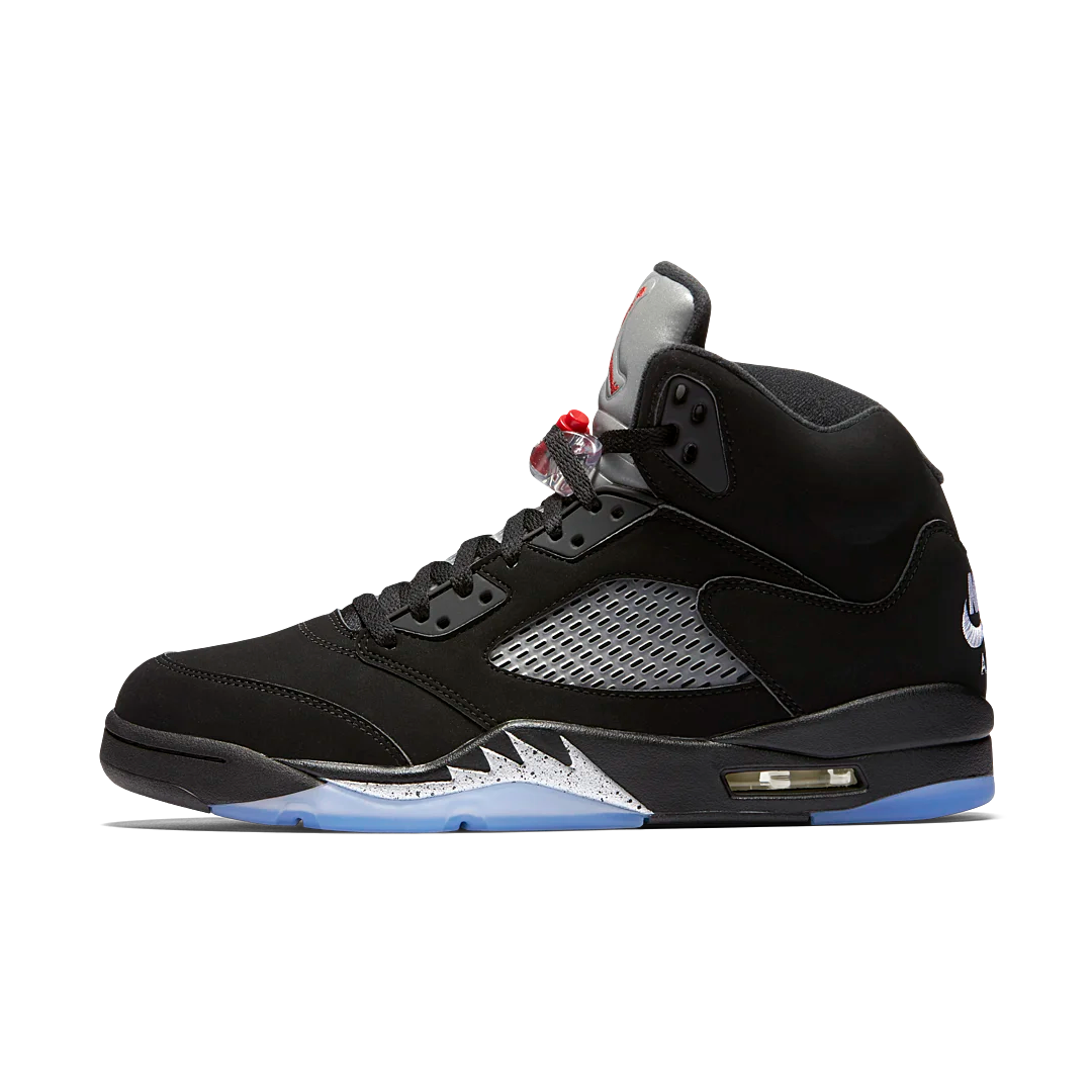 Air Jordan 5 Retro Black Metallic (2016), Black/Fire Red-Metallic Silver-White (845035-003)