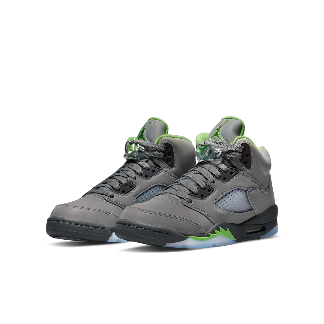 Air Jordan 5 Retro Green Bean (2022), SILVER/GREEN BEAN-FLINT GREY (DQ3734-003)