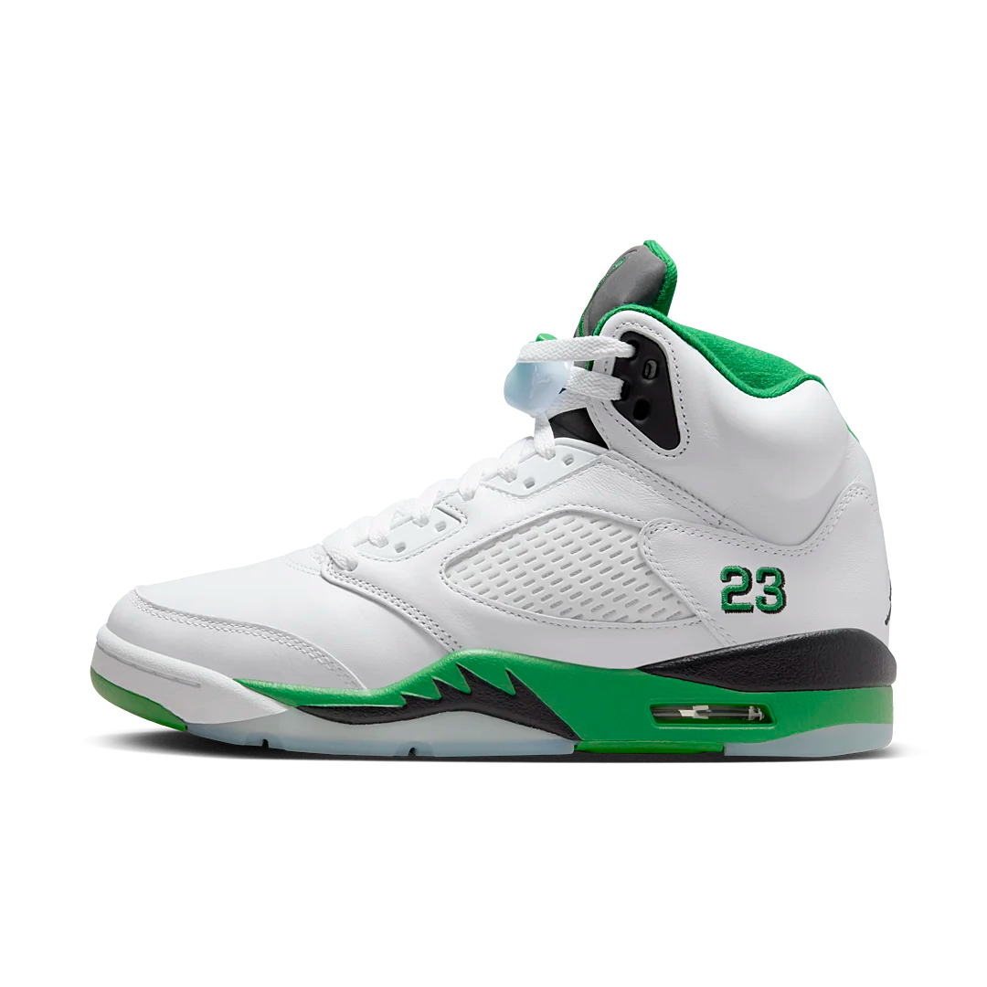 Air Jordan 5 Retro Lucky Green, White/Lucky Green-Black-Ice Blue (DD9336-103)