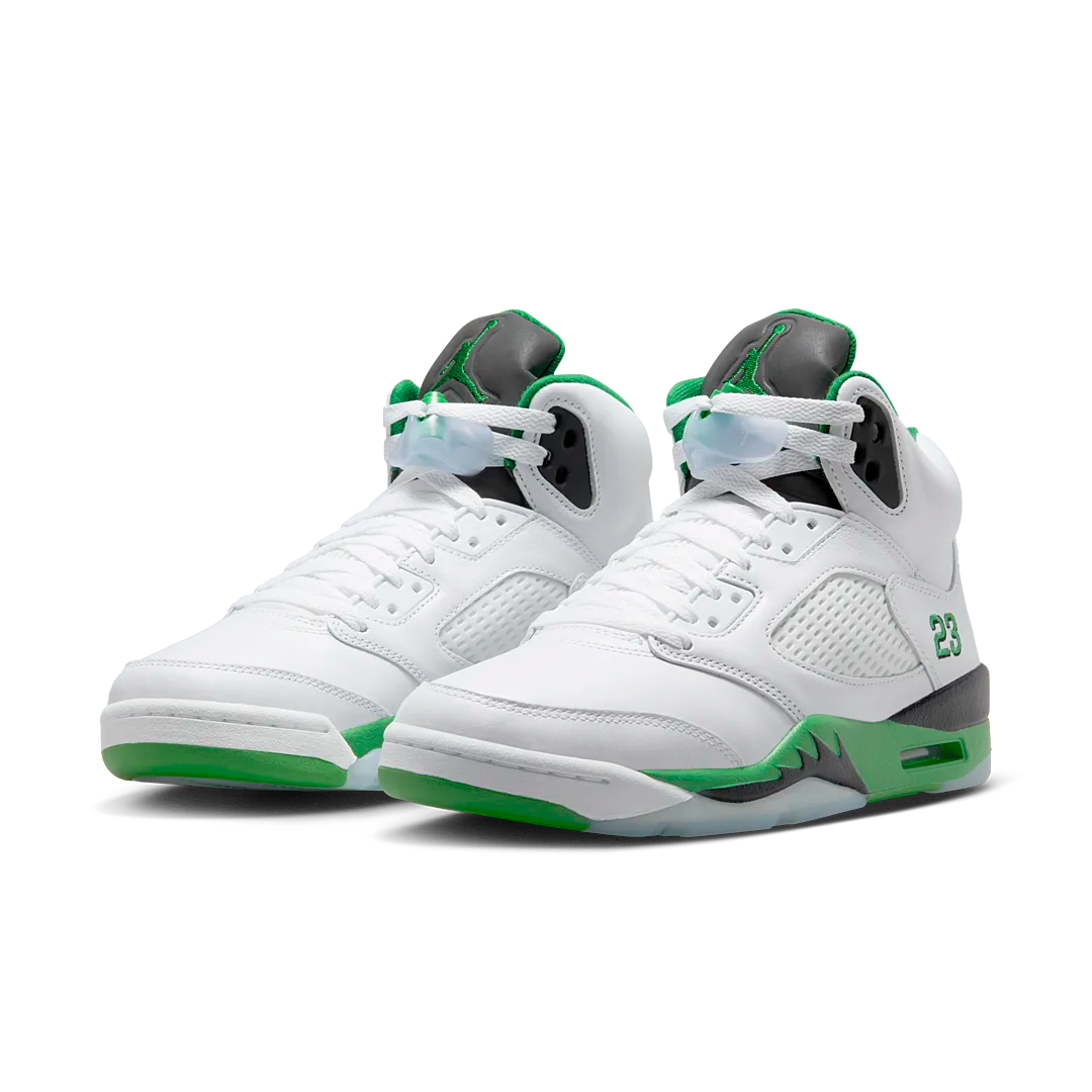 Air Jordan 5 Retro Lucky Green, White/Lucky Green-Black-Ice Blue (DD9336-103)