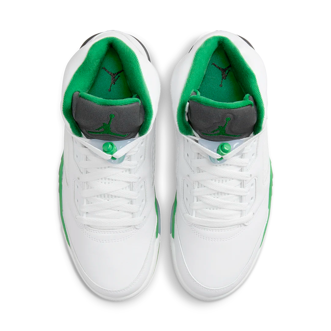 Air Jordan 5 Retro Lucky Green, White/Lucky Green-Black-Ice Blue (DD9336-103)