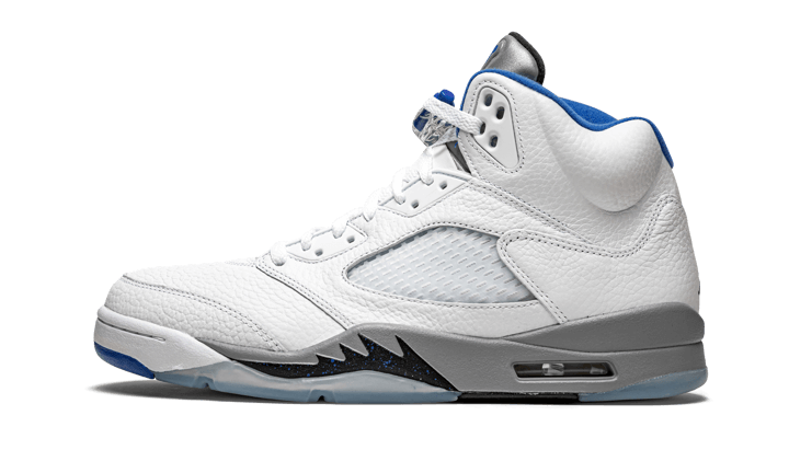 Air Jordan 5 Retro White Stealth (2021), White/Stealth- Black-Hyper-Royal (DD0587-140)