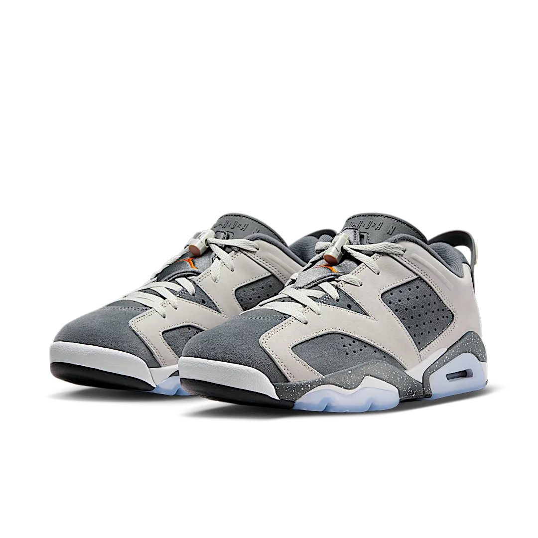 Air Jordan 6 Retro Low PSG (2023), Light Bone/Magma Orange-Iron Grey-White (DZ4133-008)