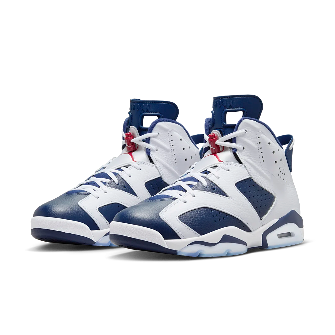 Air Jordan 6 Retro Olympic (2024), White/Varsity Red/Midnight Navy (CT8529-164)