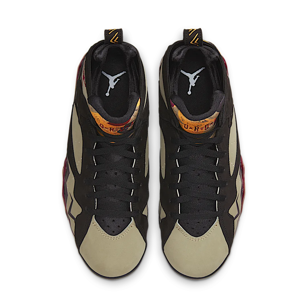 Air Jordan 7 Retro Black Olive, Black/Cherrywood Red-Neutral Olive-Chutney (DN9782-001)