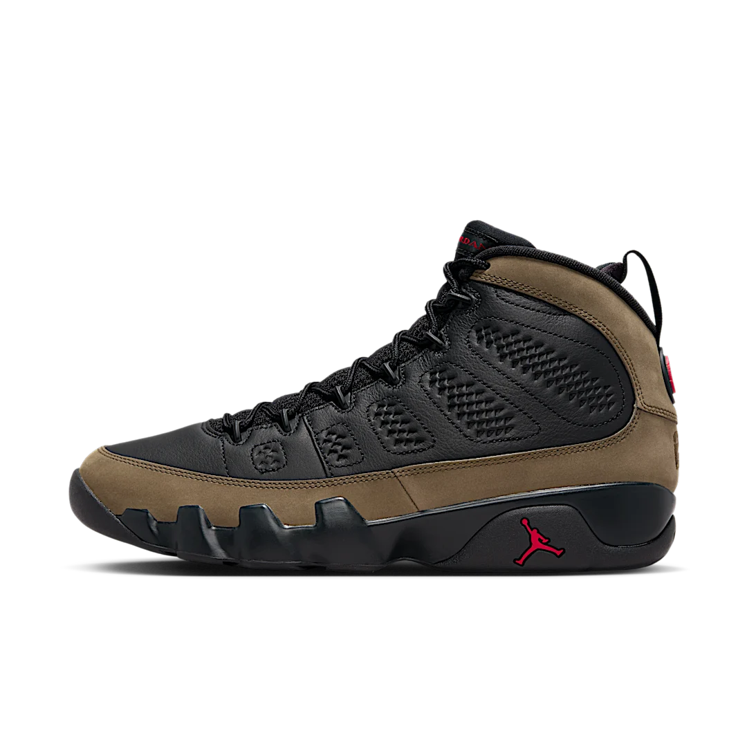 Air Jordan 9 Retro Olive (2024), Black/True Red/Light Olive (HV4794-030)