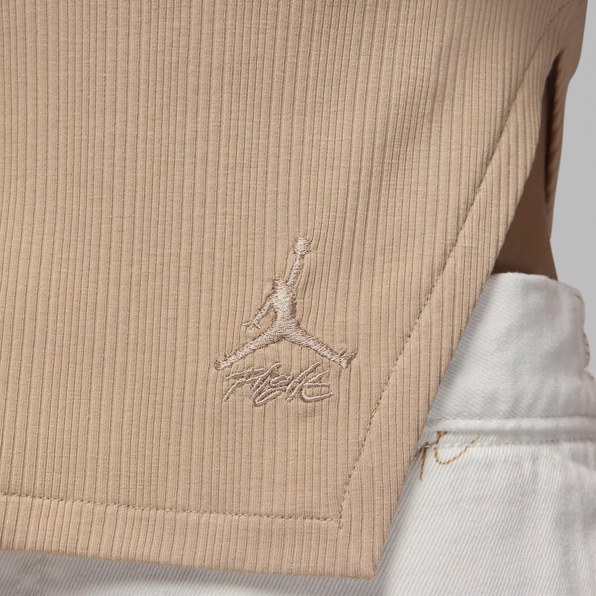 Air Jordan Asymmetrical Ribbed Tank Top Legend Medium Brown