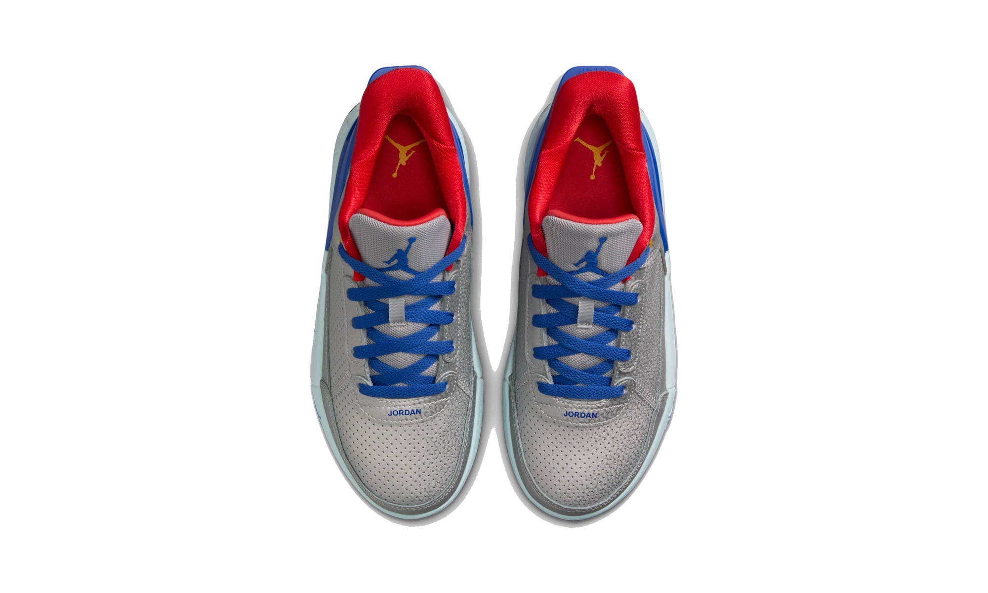 Air Jordan DAY1 EO Metallic Silver Light Crimson Glacier Blue Game Royal