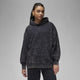 Air Jordan Flight Fleece Satin-Lined Washed Hoodie Black