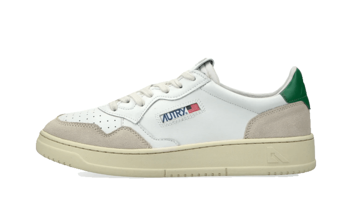 Autry Medalist Leather Low White Amazon Beige