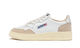Autry Medalist Leather Low White Silver Beige