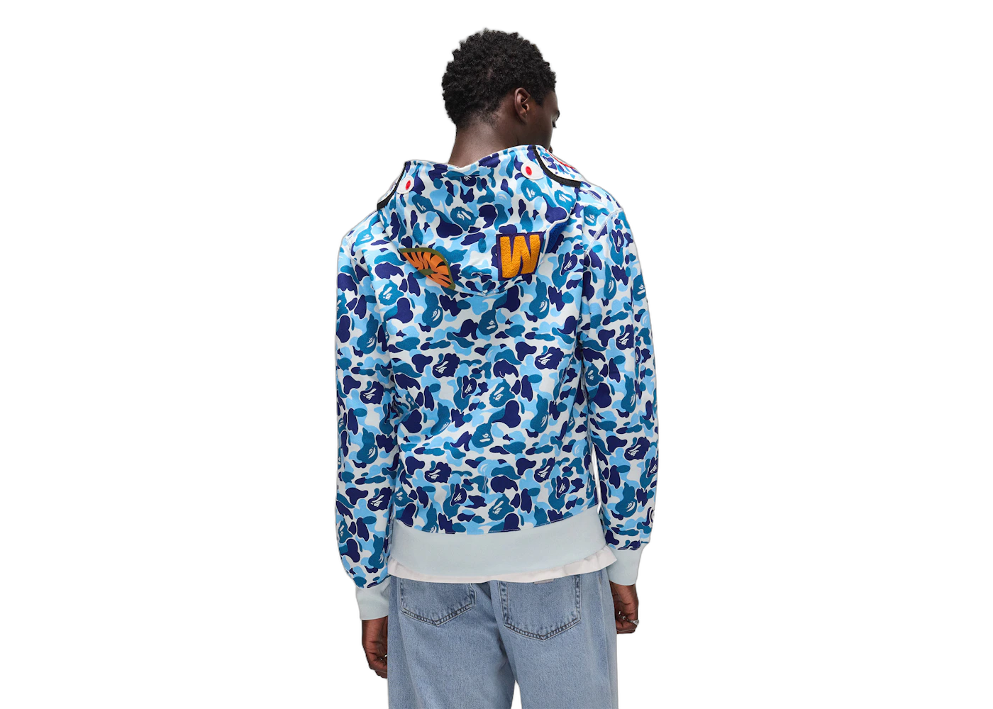 BAPE ABC Camo Shark Full Zip Hoodie Blue
